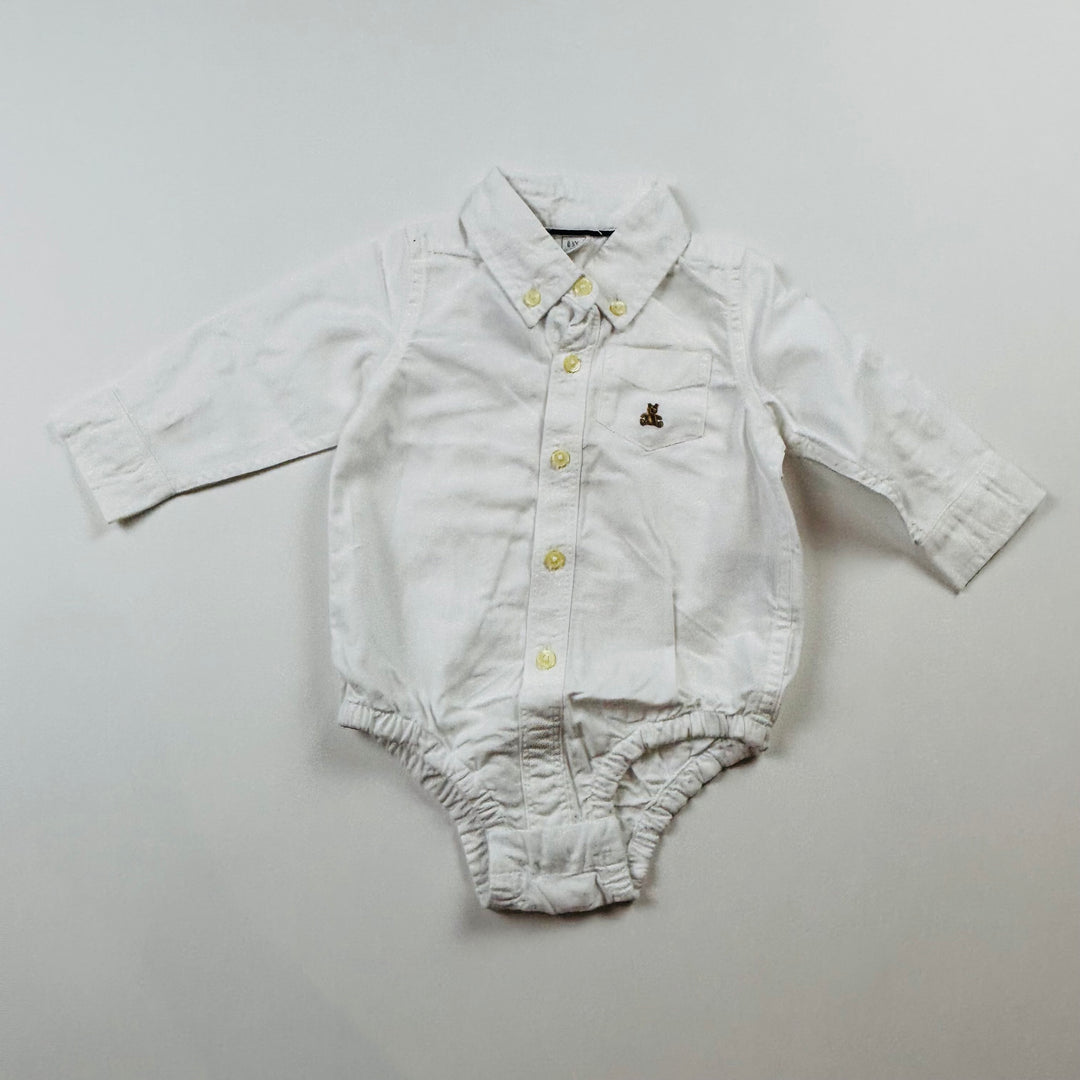 GAP Button-Up Onsie Bodysuit - 6-12 Months