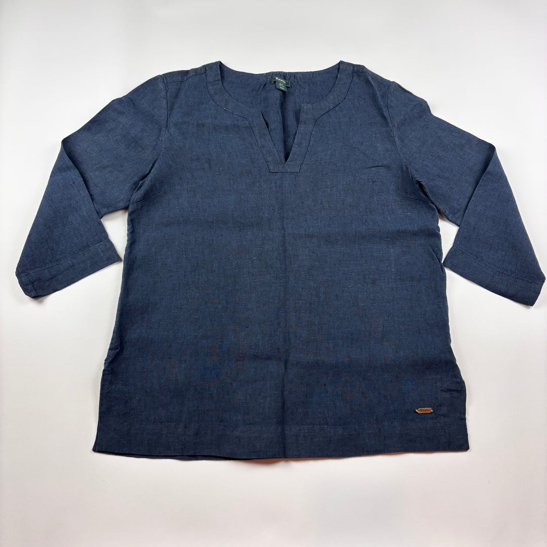 Roots Women Used Linin Small Navy Shirt