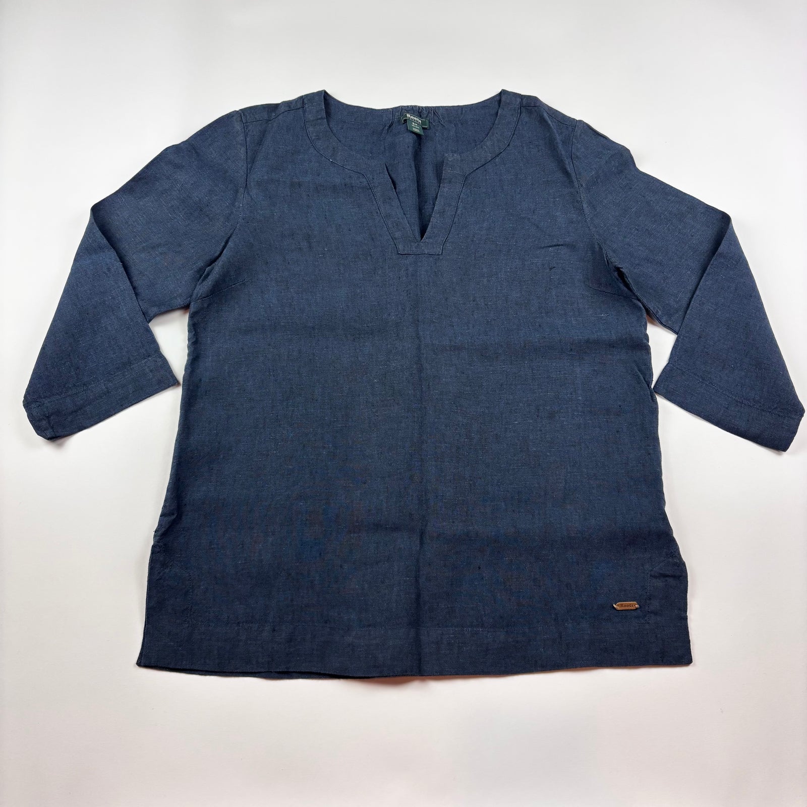 Roots Women Used Linin Small Navy Shirt