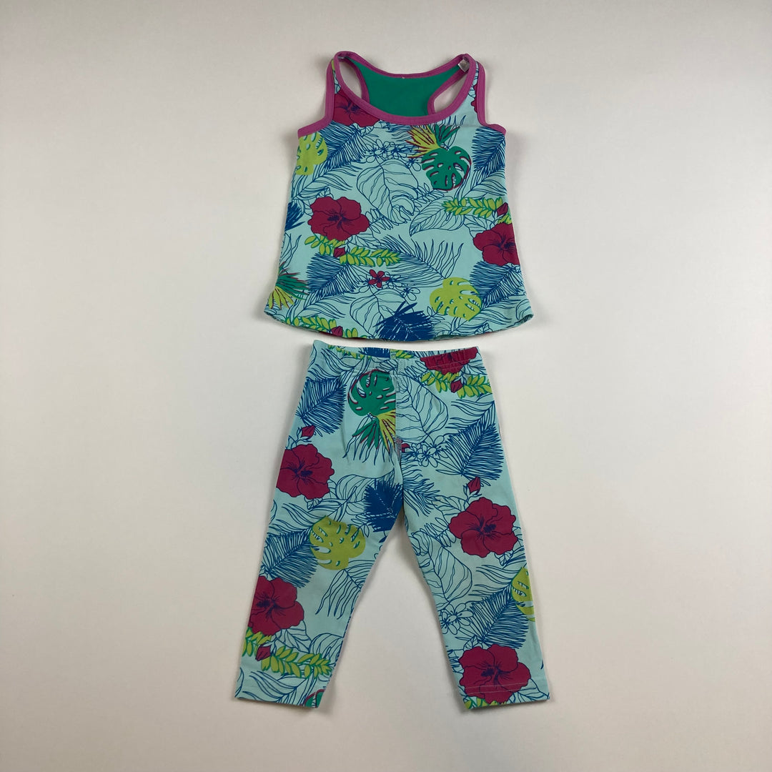 Peekaboo Beans Tank & Crop Legging Outfit - Size 3 Kids