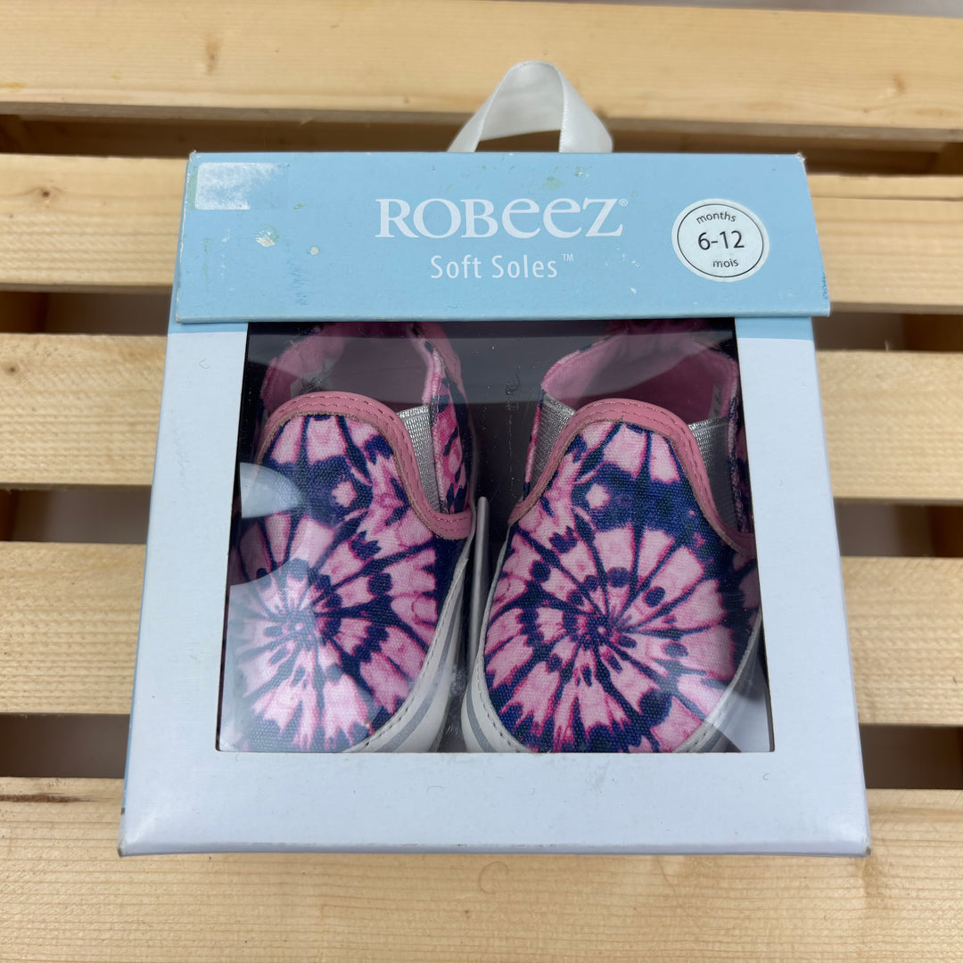 Robeez - "Leah Tie Dye" Soft Sole Leather Crib Shoes (6-12m)