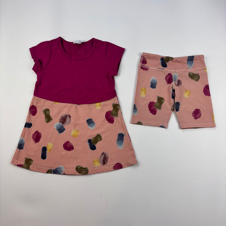 PK (Peekaboo Beans) Dress and Shorts Outfit - Size 4 Kids