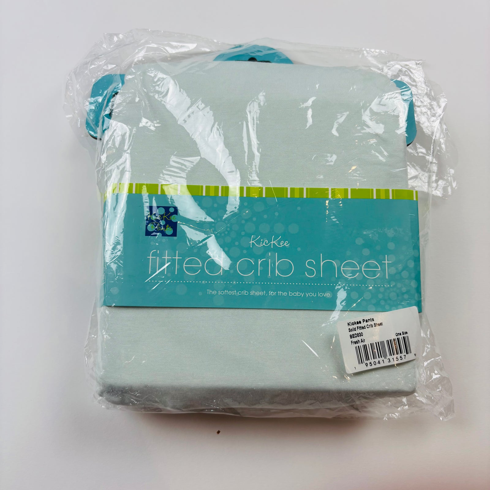 KicKee Pants New Bamboo Grey Blue Fitted Crib Sheet