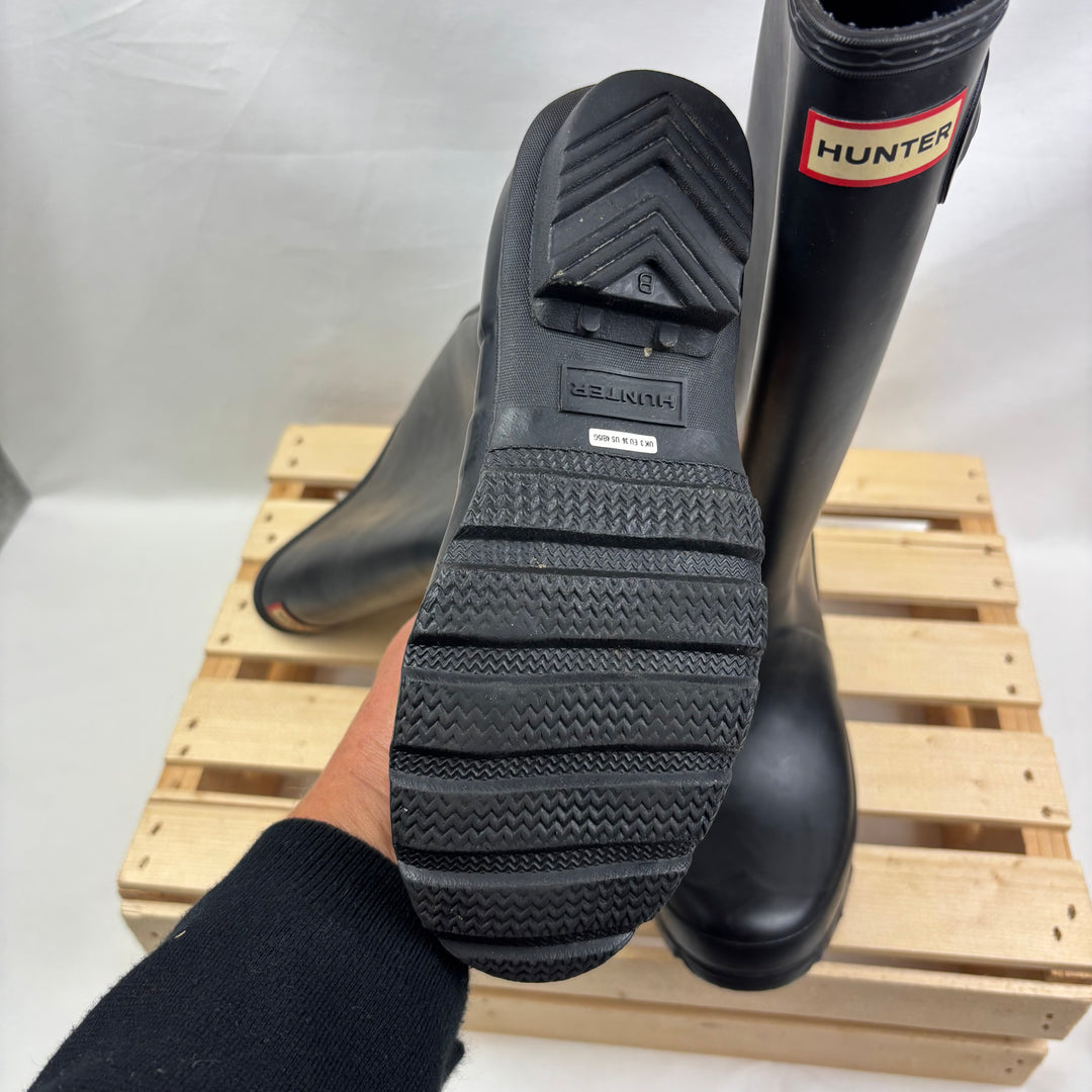 Black Tall Hunter Rain Boots