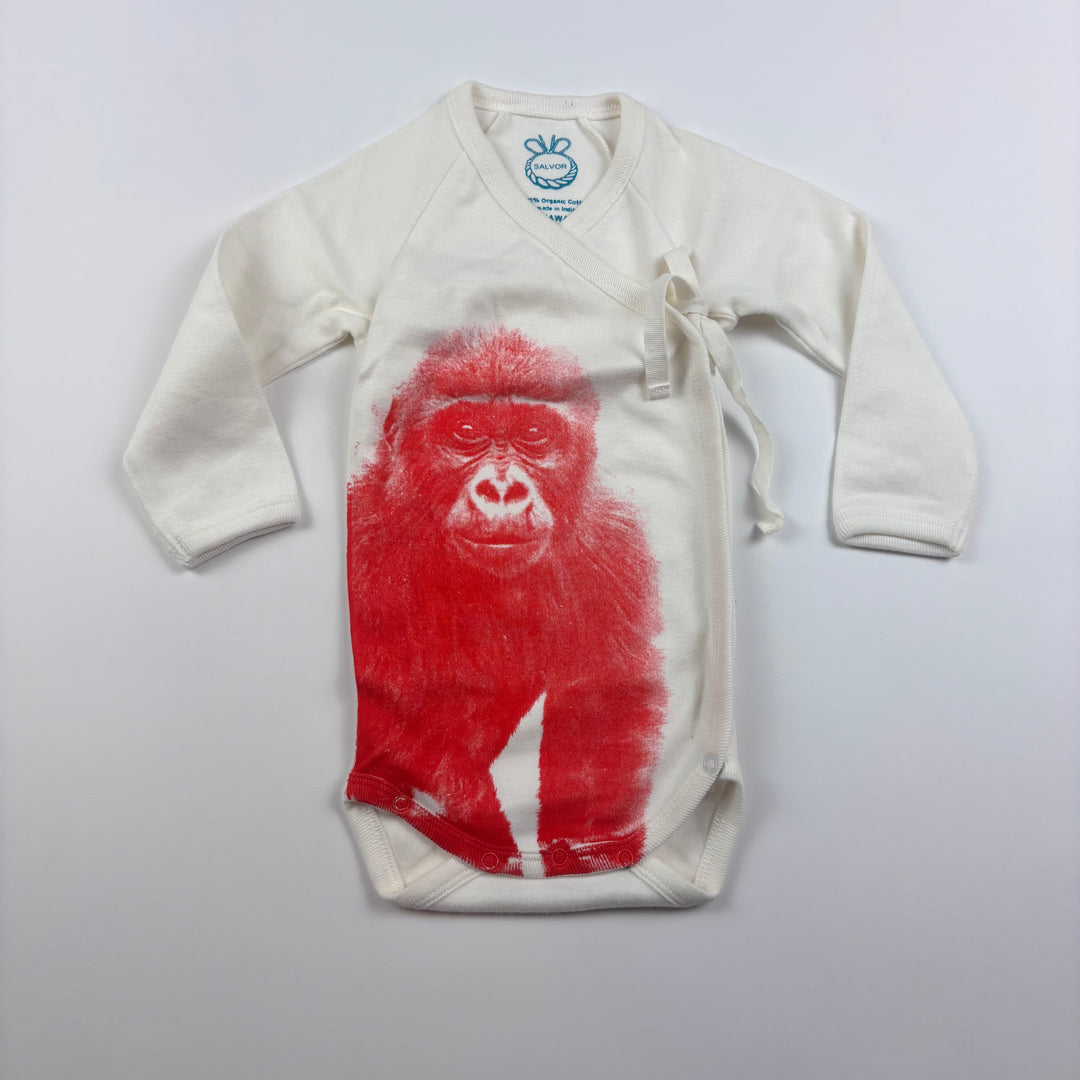 Salvor Organic Cotton Kimono Bodysuit - 0-3 Months