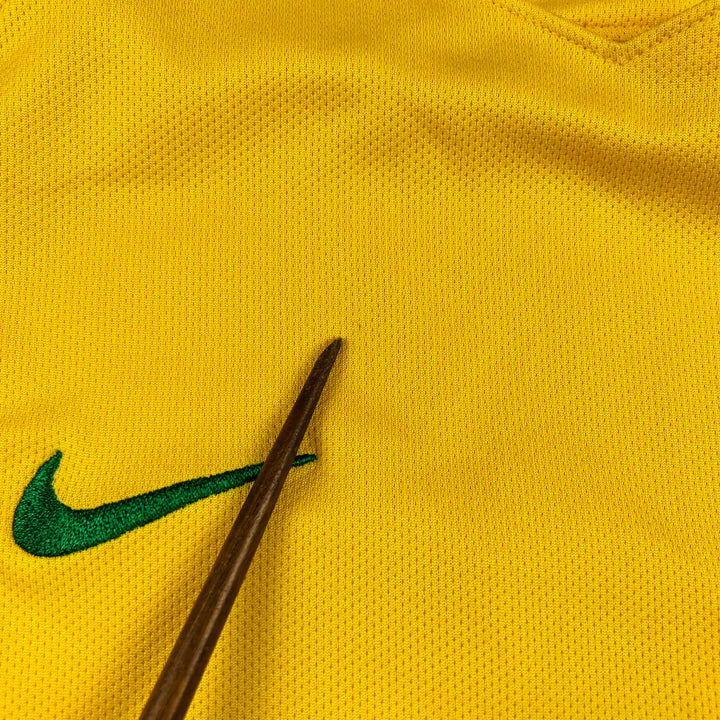 Nike Brasil Soccer Jersery "Gustavo" - Size Youth Medium (10/12Y) - Pitter Patter Boutique