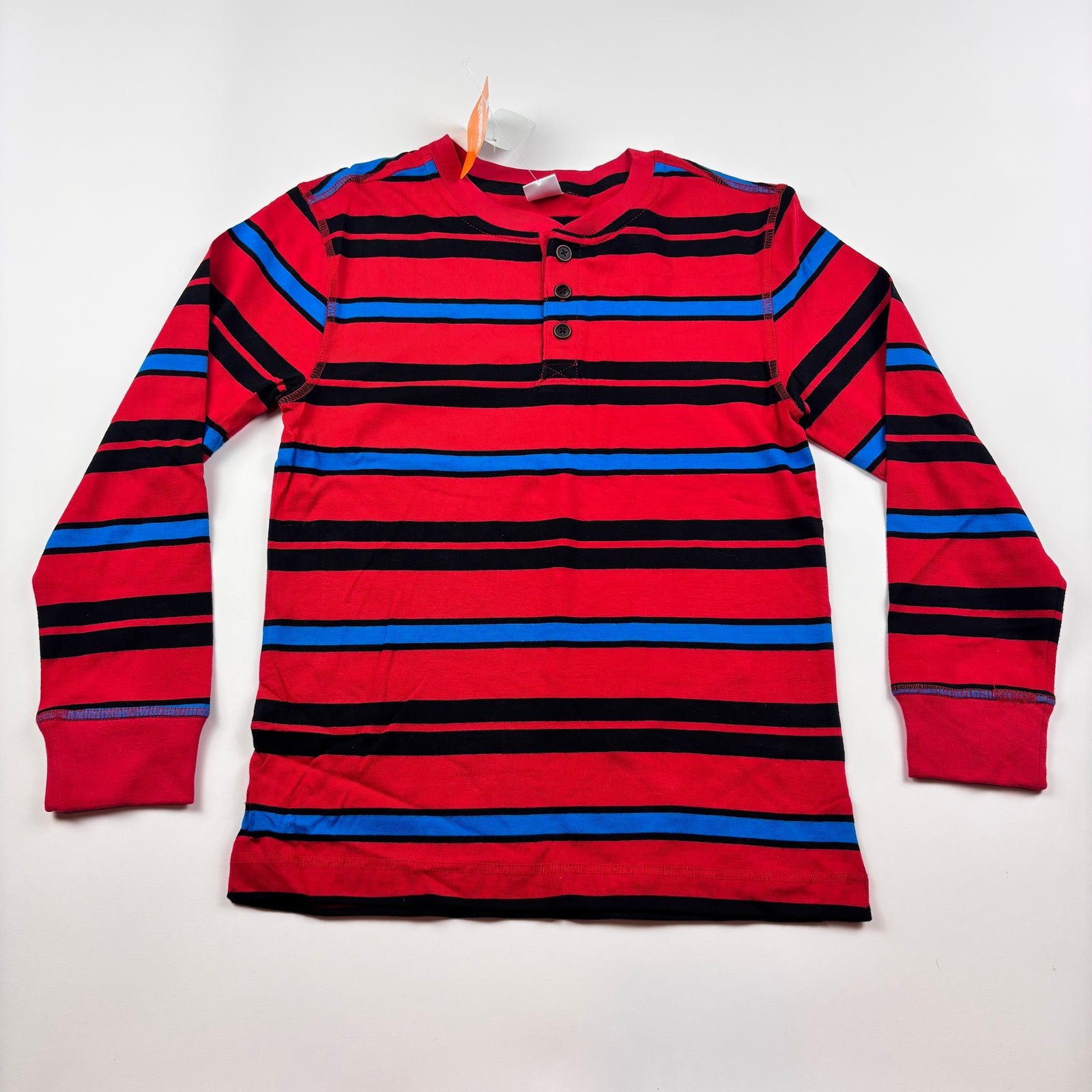 Gymboree Kids New Red Blue and Black Striped Long Sleeve Shirt