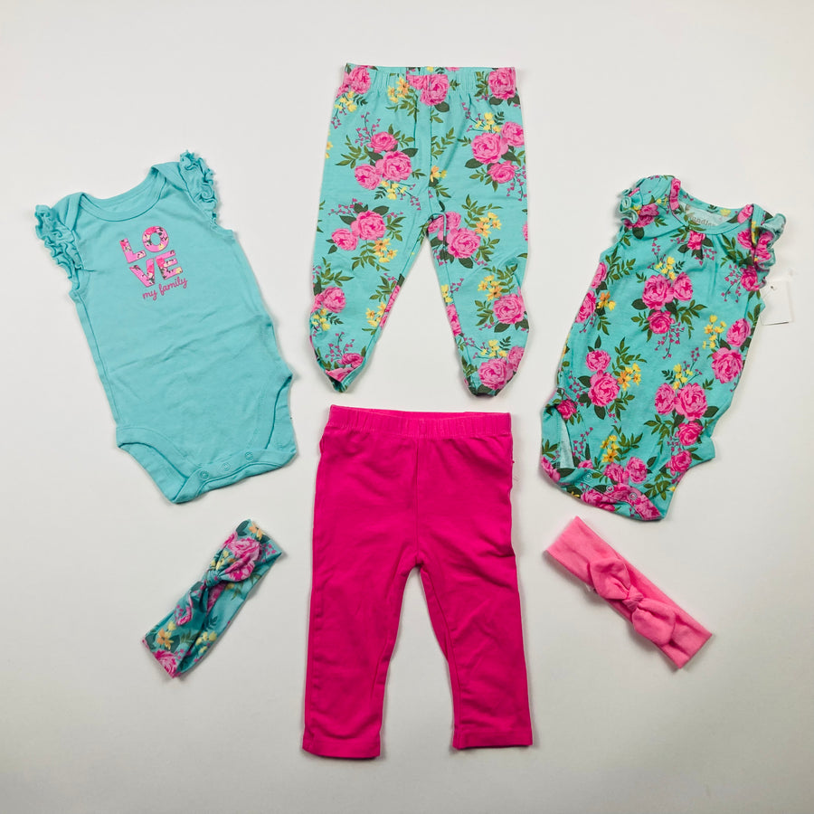 Children's Place 6 Piece Outfit - Size 6-9M - Pitter Patter Boutique