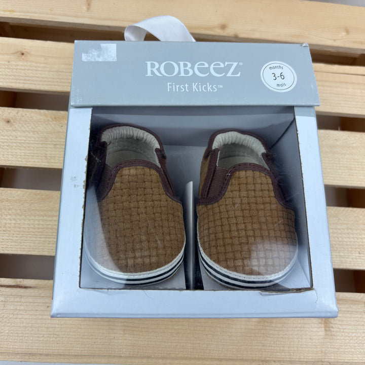 Robeez - "FK Daniel Brown" Soft Sole Leather  Crib Shoes (3-6m)