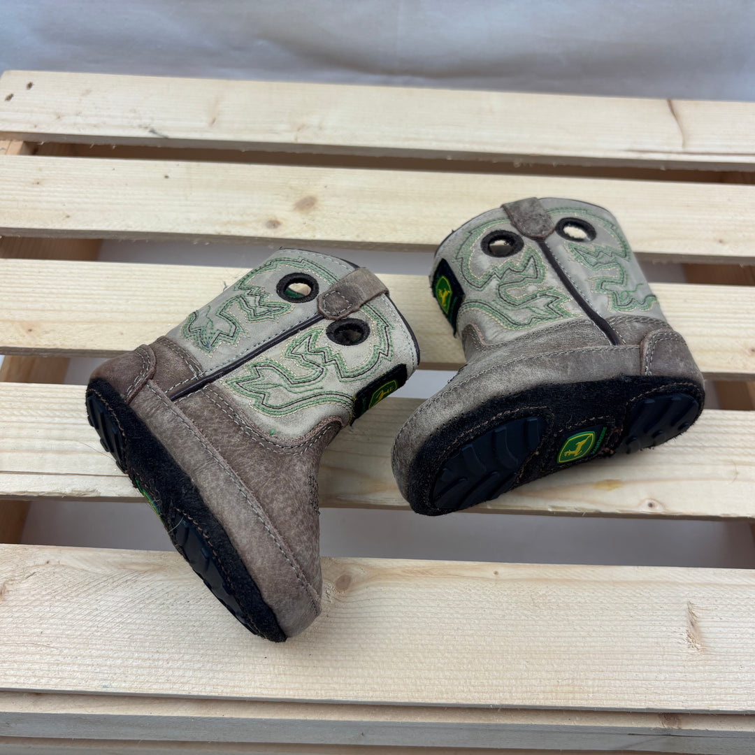 John Deere Baby Leather Booties - Size 2 (3-6m)