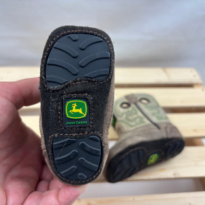 John Deere Baby Leather Booties - Size 2 (3-6m)