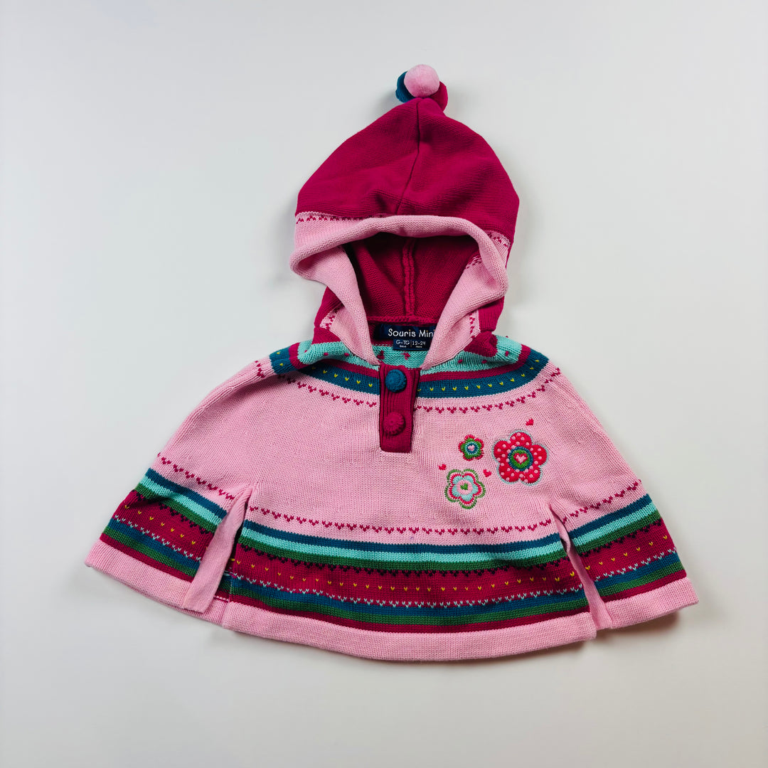 Souris Mini - Knit Poncho Sweater (12-24 Months)