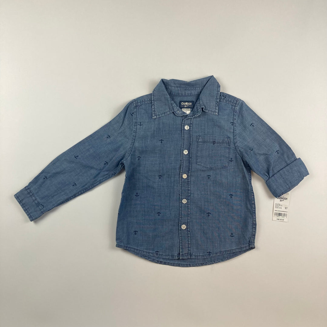 OshKosh Long Sleeve Button Up Shirt - Size 5T