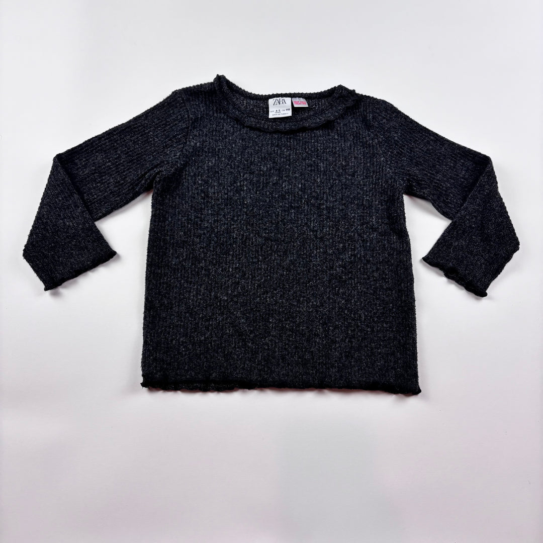 Zara Used Kids Dark Grey Girls Shirt