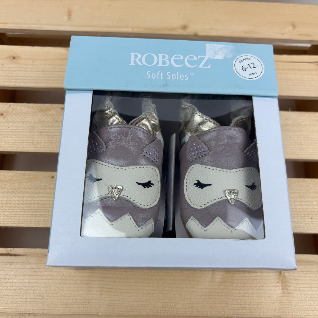 Robeez - "Olivia Owl" Soft Sole Leather Crib Shoes (6-12m)