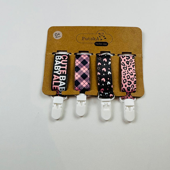 PutskA 4-pack Pacifier Clips