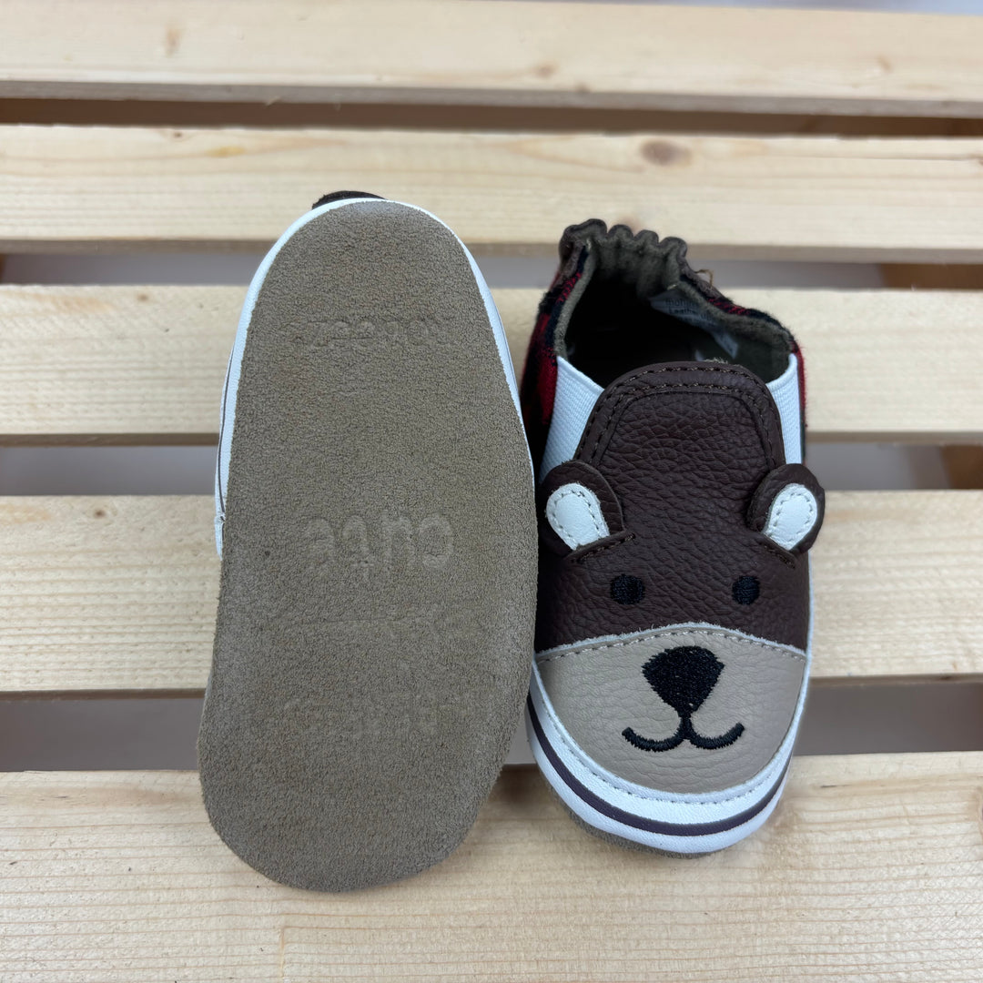 Robeez - "Billy Brown" Soft Sole Crib Shoes (0-6m &amp; 6-12m)
