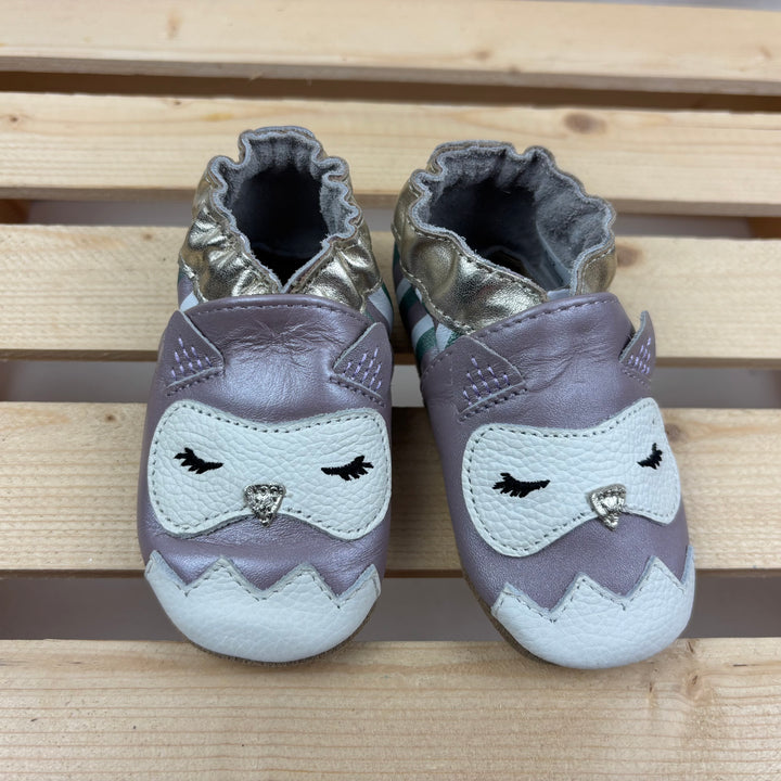 Robeez - "Olivia Owl" Soft Sole Leather Crib Shoes (6-12m)