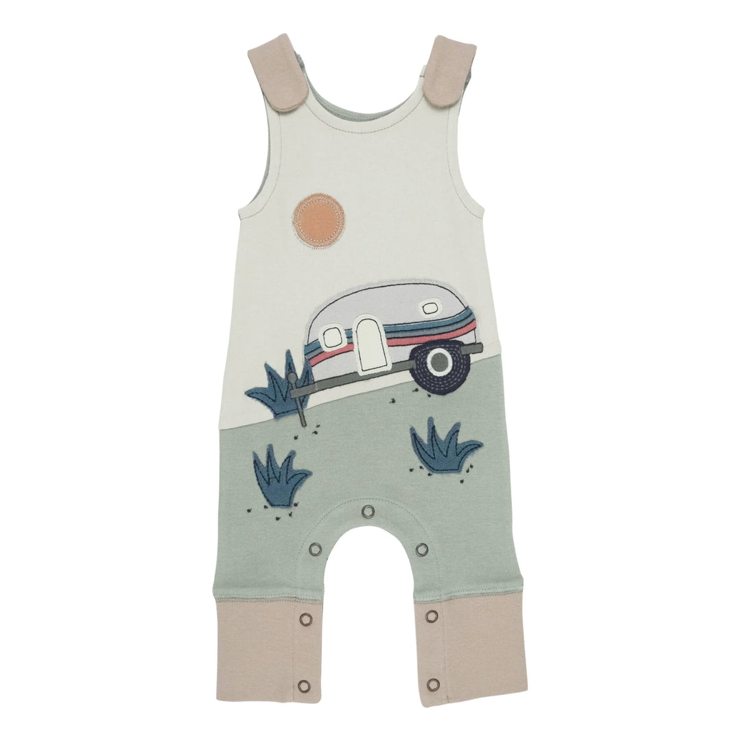 L'oved Baby Seafoam Camper Harem Romper