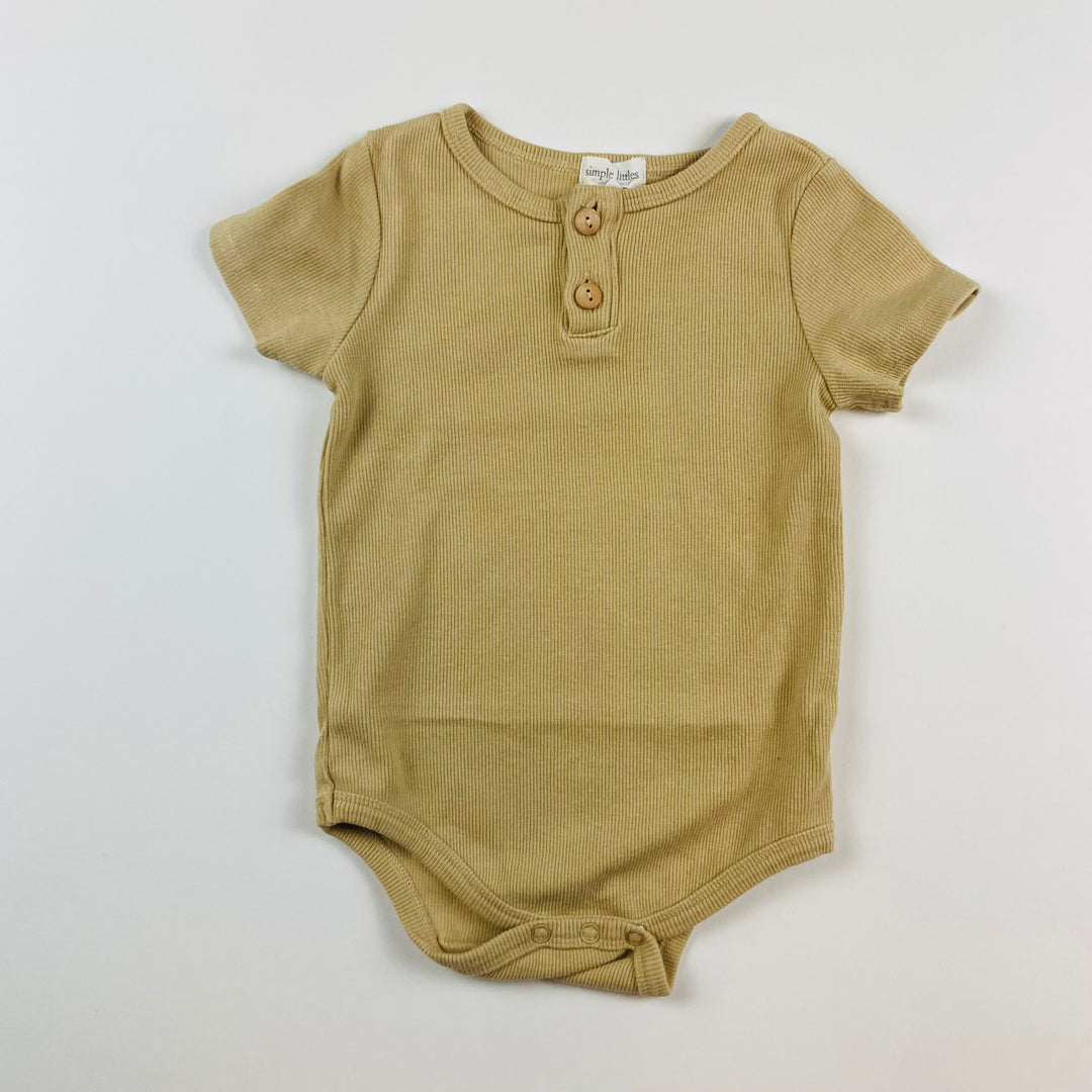 Simple Littles Short Sleeve Bodysuit -  Size 6-12 Months