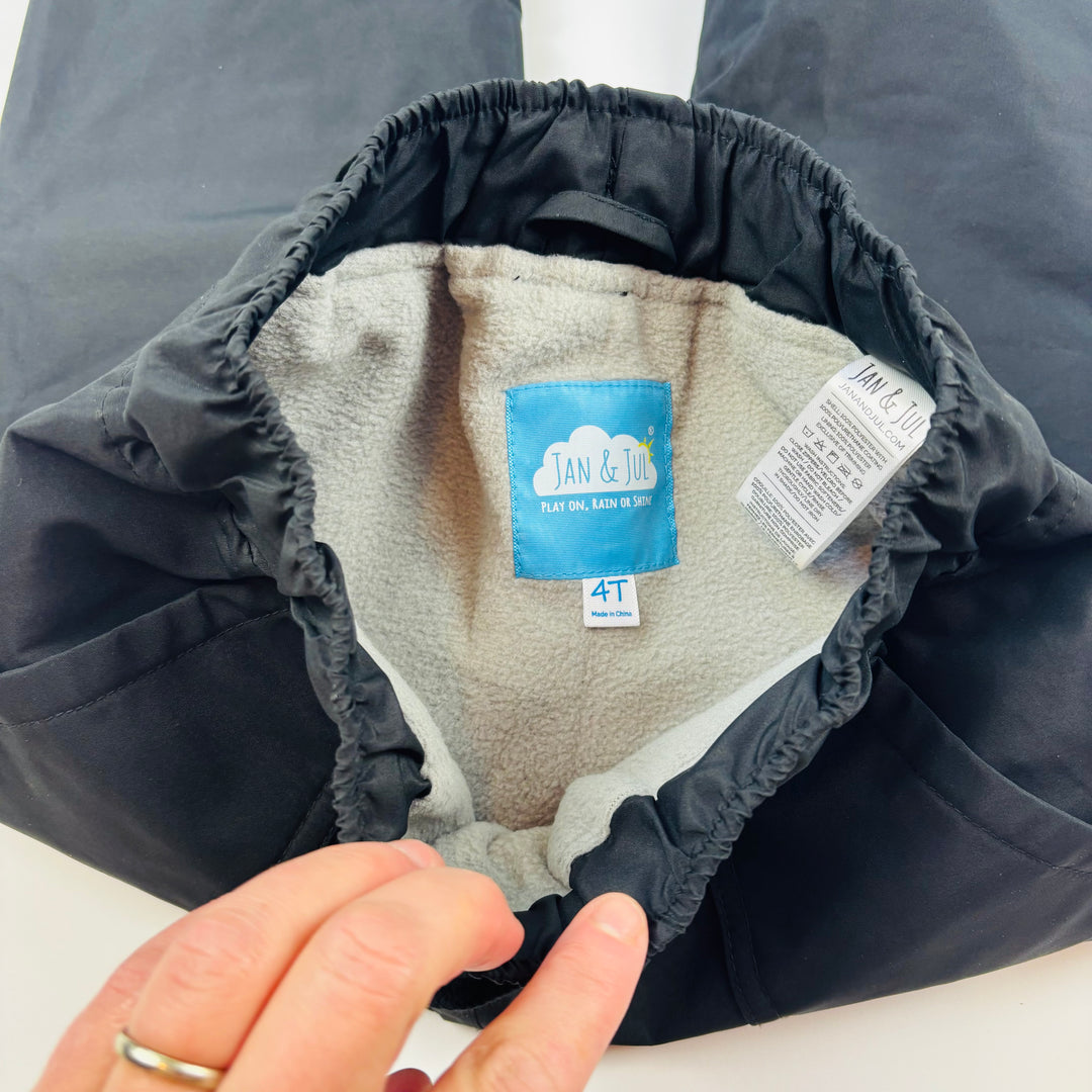 Jan &amp; Jul Fleece Lined Rain Pants - Size 4 Toddler