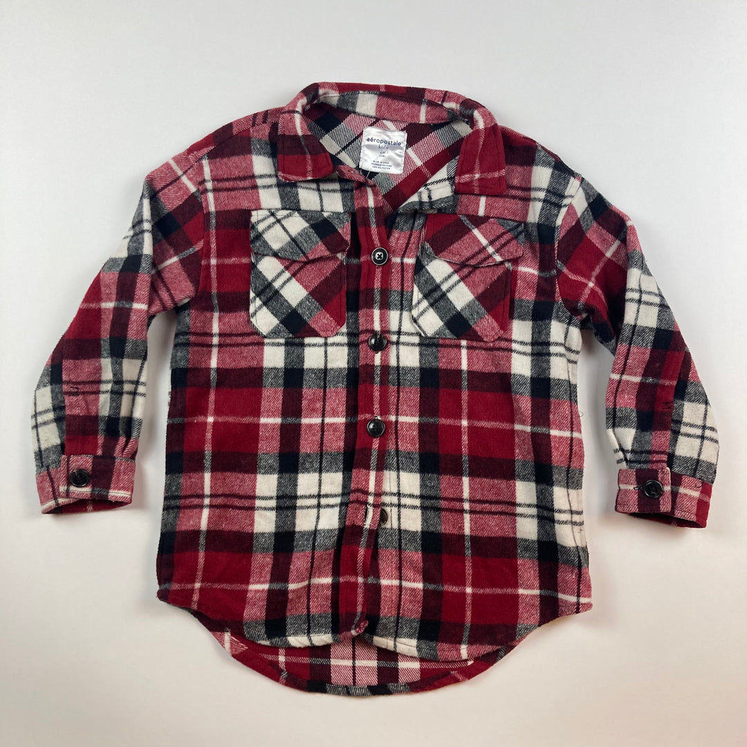 Aeropostale Fleece Plaid Jacket - Size Youth Small (7/8Y)