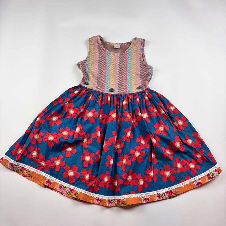 Wild Flowers Bibbed Dress - Size 10 Youth