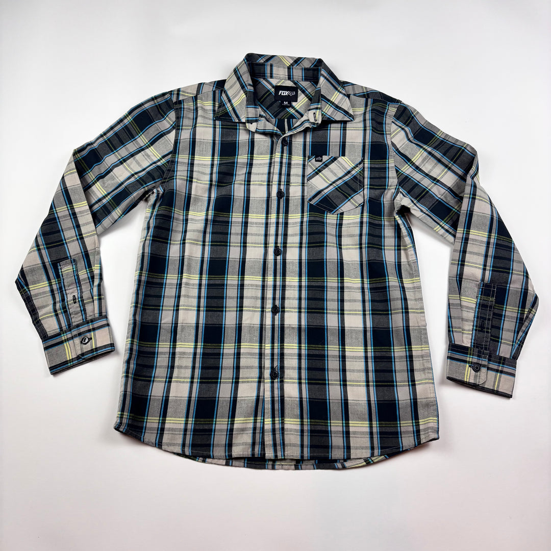 Fox Boys Youth Used Button Up Plaid Shirt