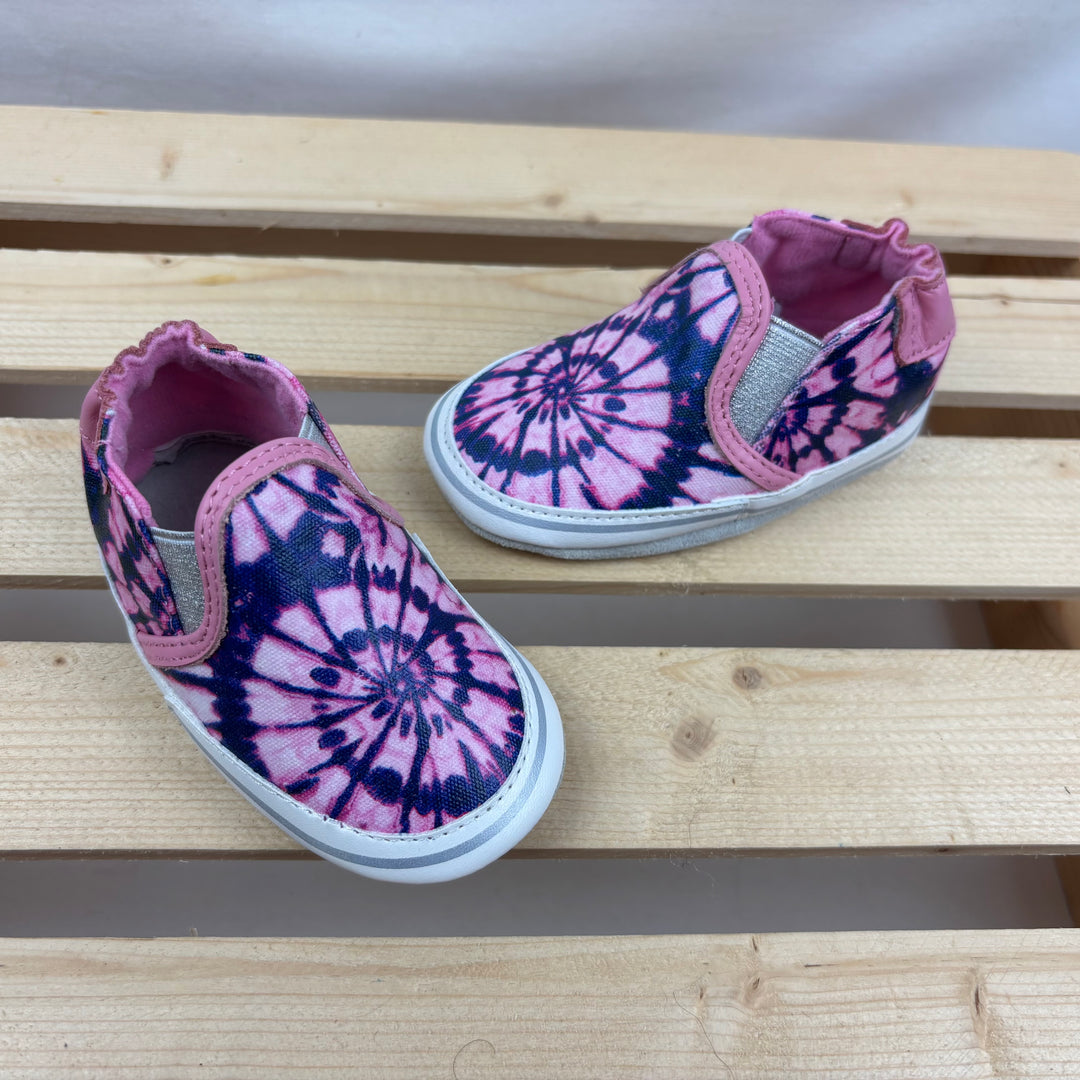 Robeez - "Leah Tie Dye" Soft Sole Leather Crib Shoes (6-12m)