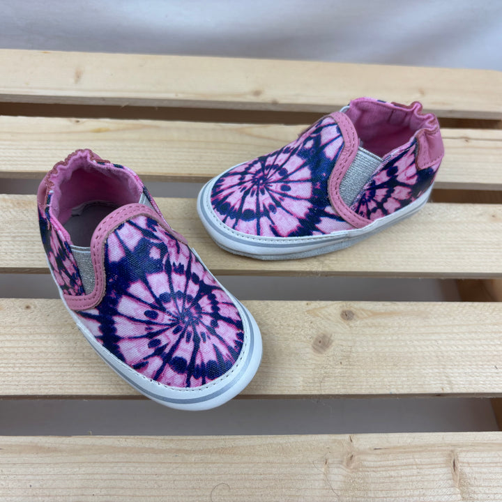 Robeez - "Leah Tie Dye" Soft Sole Leather Crib Shoes (6-12m)