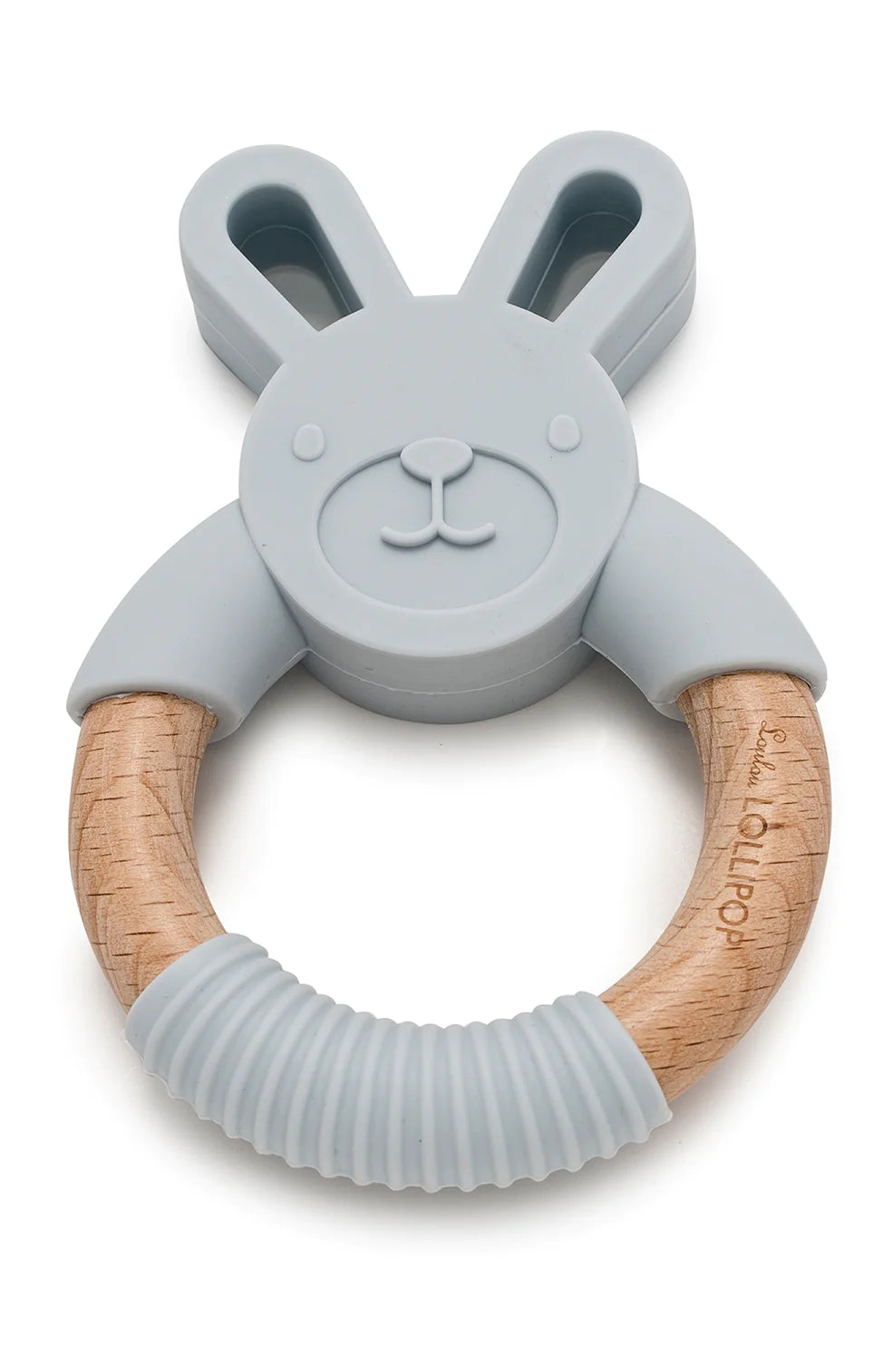 Loulou Lollipop - Bunny Silicone and Wood Teether - Pitter Patter Boutique