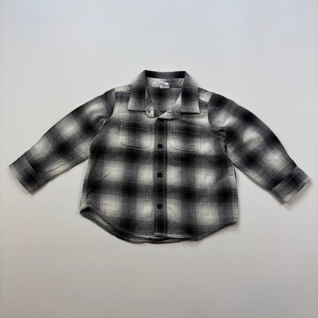 GAP Long Sleeve Flannel Button Up Shirt - Size 18-24 Months