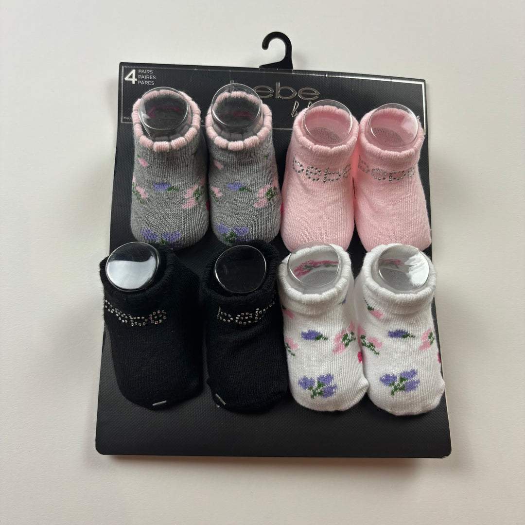 Bebe Baby Socks - 0-12 Months (4 pair)