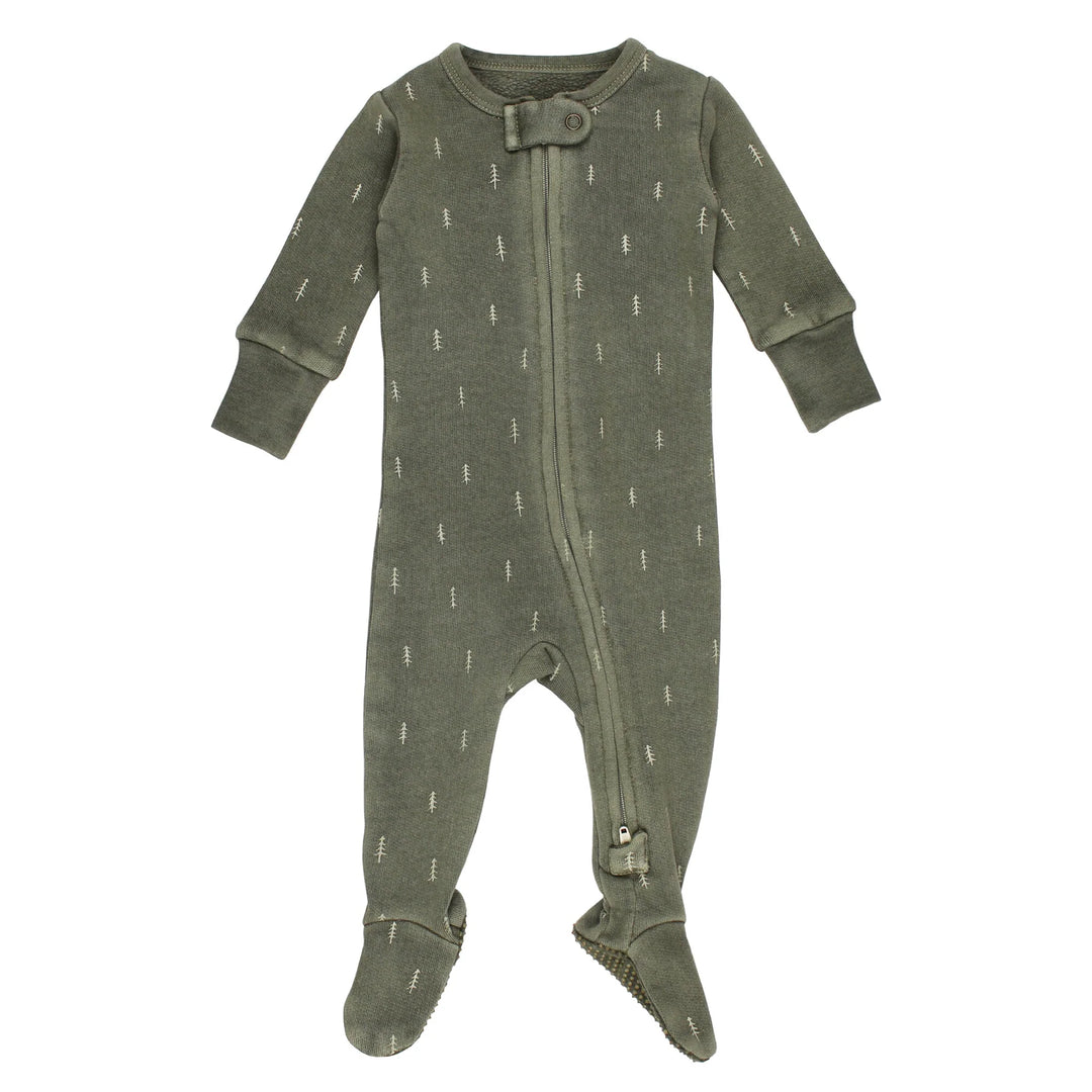 L'oved Baby - Organic Cotton Zippered Footie (3-6m, 6-9m & 9-12m) - Pitter Patter Boutique