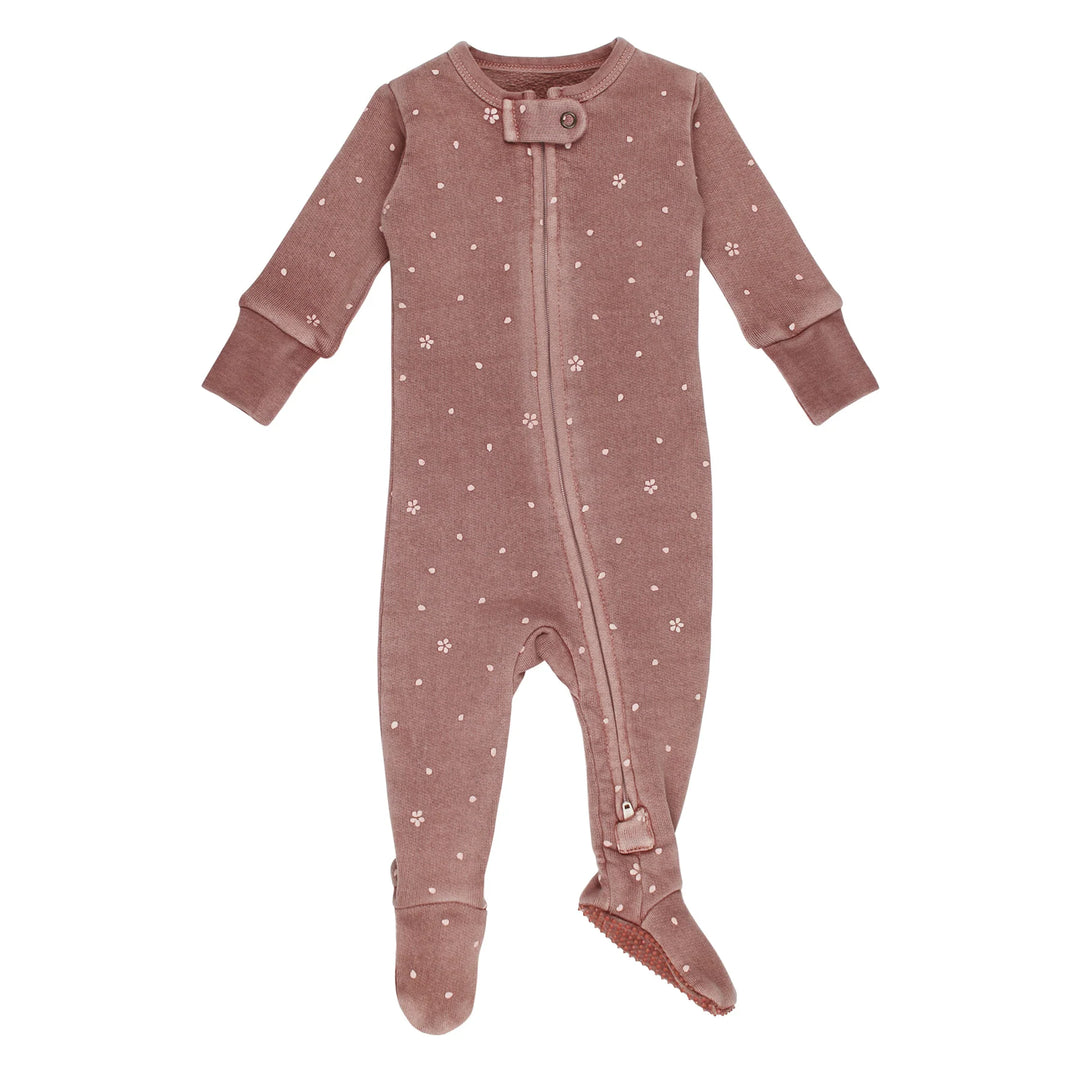 L'oved Baby - Organic Cotton Zippered Footie (3-6m, 6-9m & 9-12m) - Pitter Patter Boutique