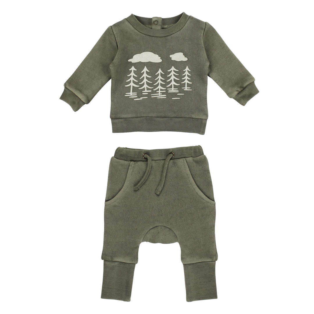 L'oved Baby - Organic Cozy Graphic Sweatshirt & Jogger Set - Pitter Patter Boutique