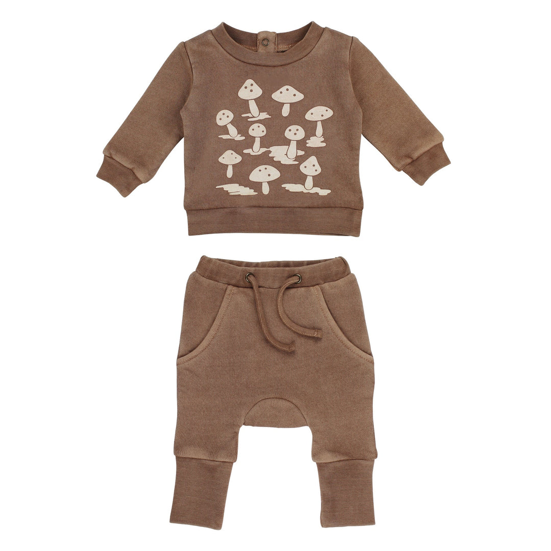 L'oved Baby - Organic Cozy Graphic Sweatshirt & Jogger Set - Pitter Patter Boutique