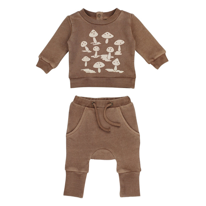 L'oved Baby - Organic Cozy Graphic Sweatshirt & Jogger Set - Pitter Patter Boutique