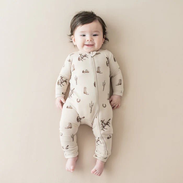 Kyte Baby - Bamboo Zippered Romper (Classic Cowboy)