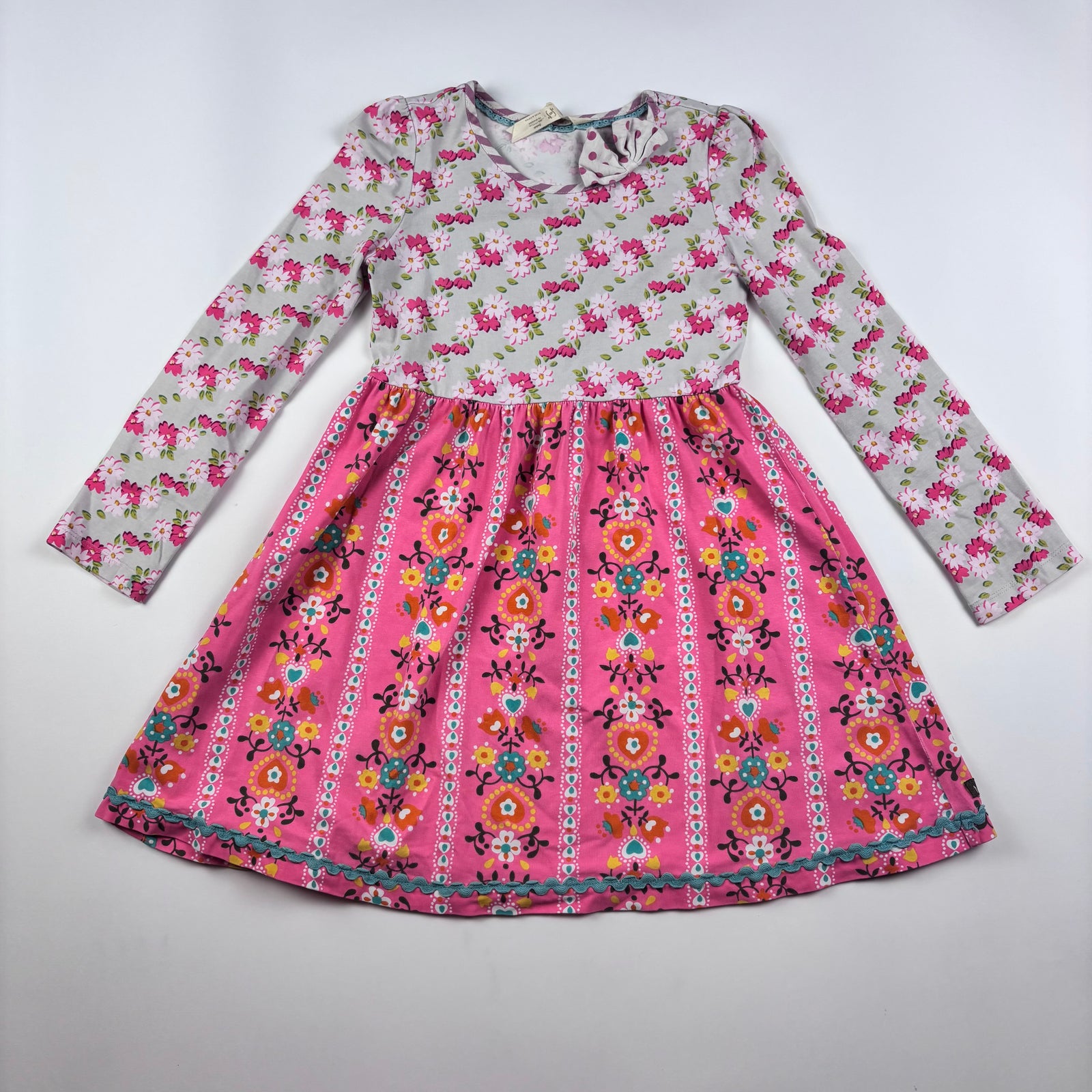 Matilda Jane Floral Youth Used Pink and Green Dress