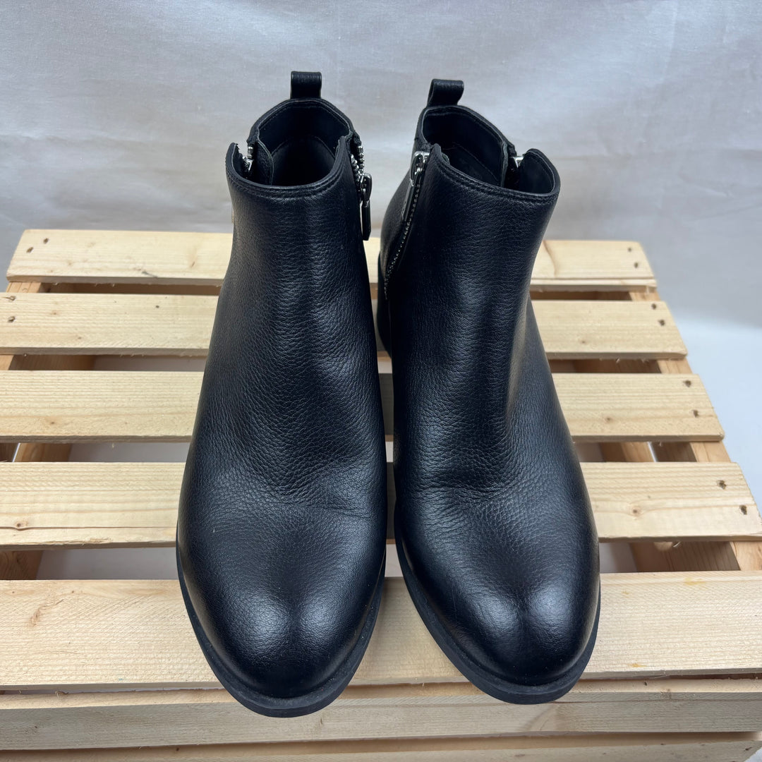 Kenneth Cole Leather Zip Boots - Size 8 Women&