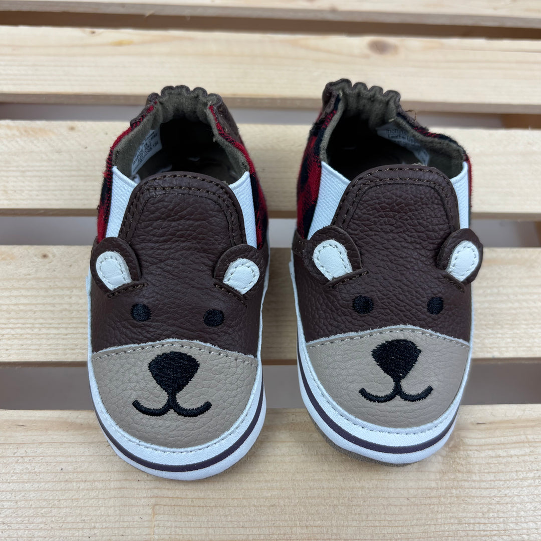 Robeez - "Billy Brown" Soft Sole Crib Shoes (0-6m &amp; 6-12m)