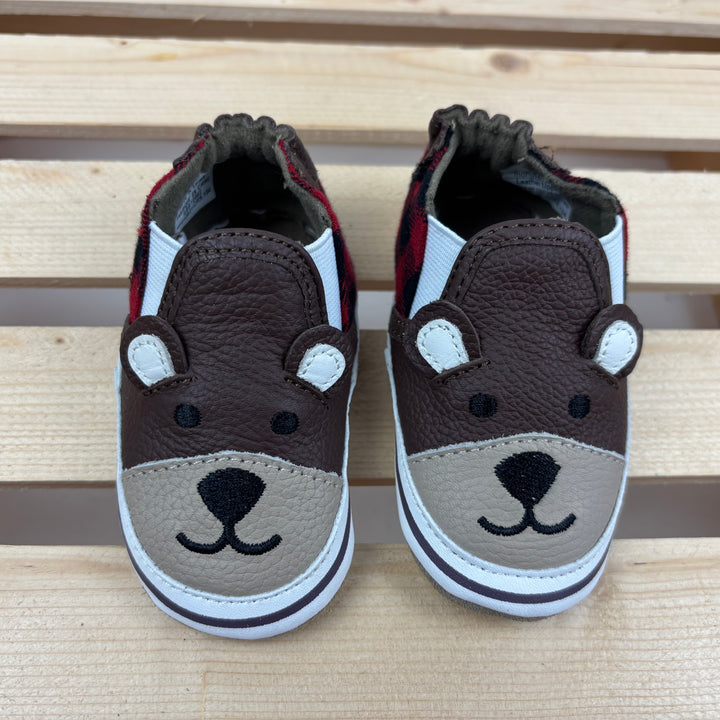 Robeez - "Billy Brown" Soft Sole Crib Shoes (0-6m &amp; 6-12m)