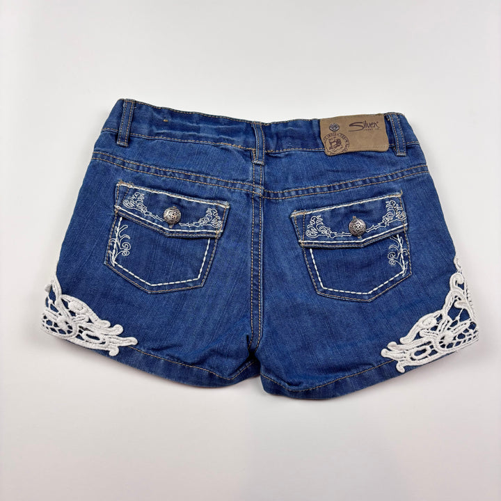 Silver Jeans "Lacy" Denim Shorts - Size 8 Youth