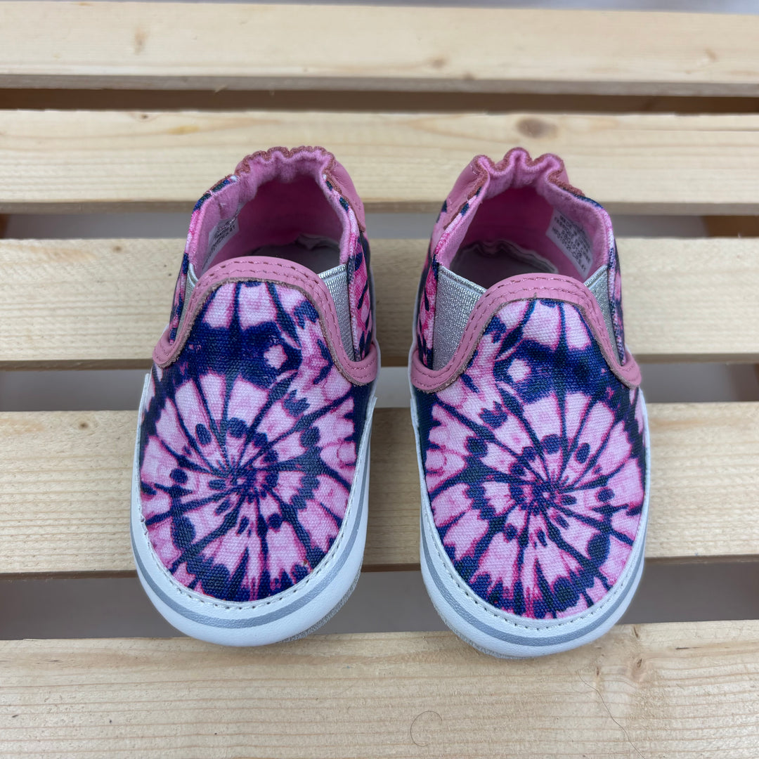 Robeez - "Leah Tie Dye" Soft Sole Leather Crib Shoes (6-12m)
