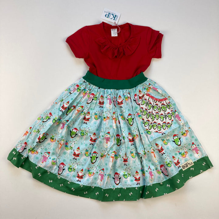 Kpea Christmas Dress - Size 8Y - Pitter Patter Boutique