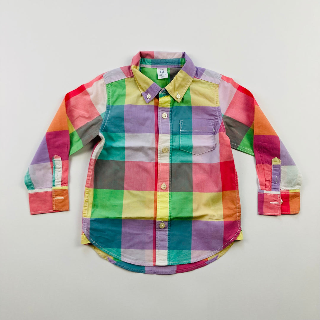 GAP Long Sleeve Button Up Shirt - Size 3 Toddler