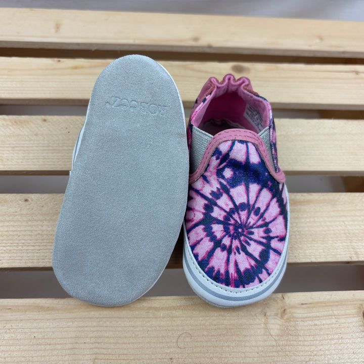 Robeez - "Leah Tie Dye" Soft Sole Leather Crib Shoes (6-12m)