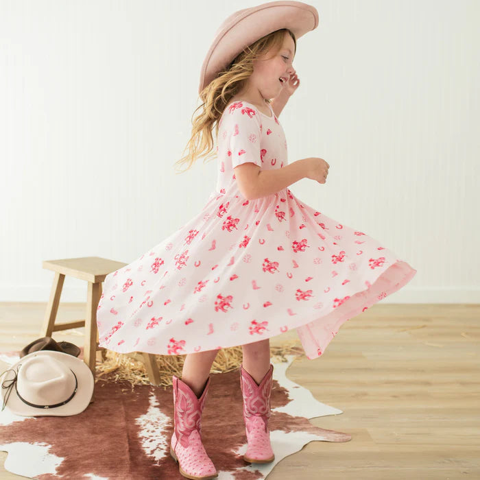 Kyte Baby - Short Sleeve Bamboo Twirl Dress (Size 12-18m to 3T)