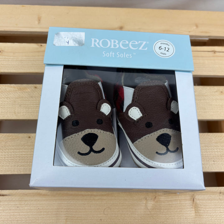 Robeez - "Billy Brown" Soft Sole Crib Shoes (0-6m &amp; 6-12m)